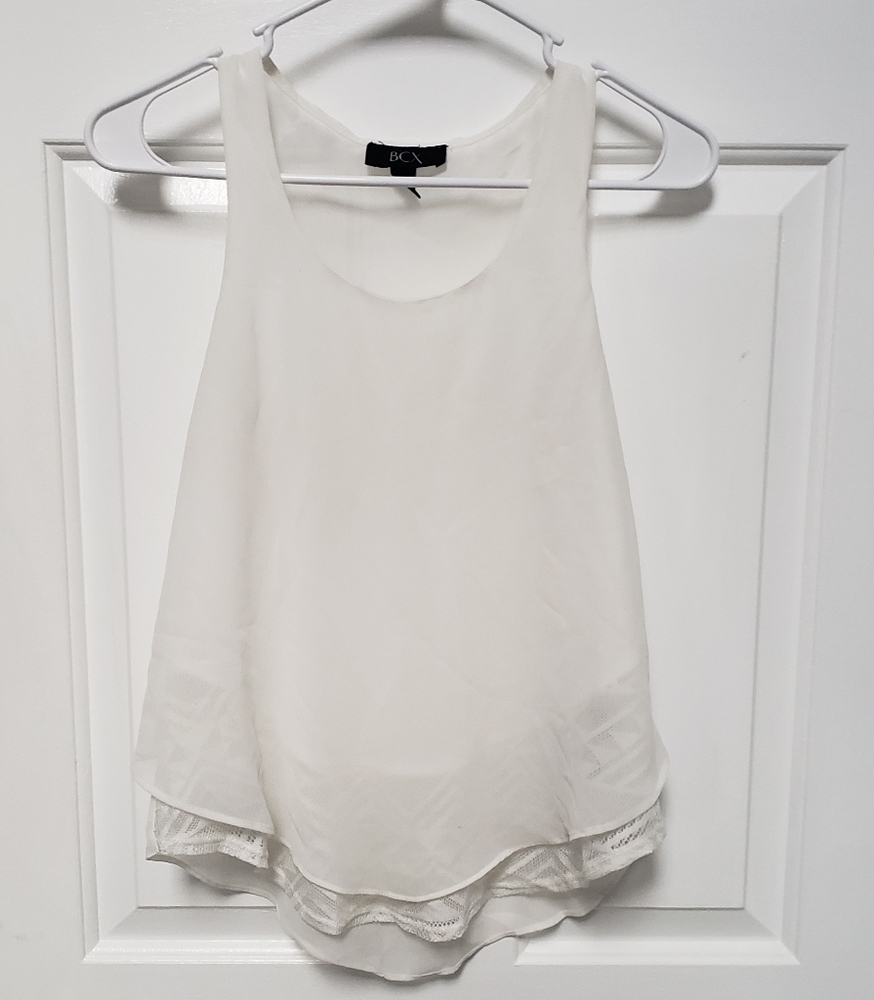 White tank with geo layer underneath!